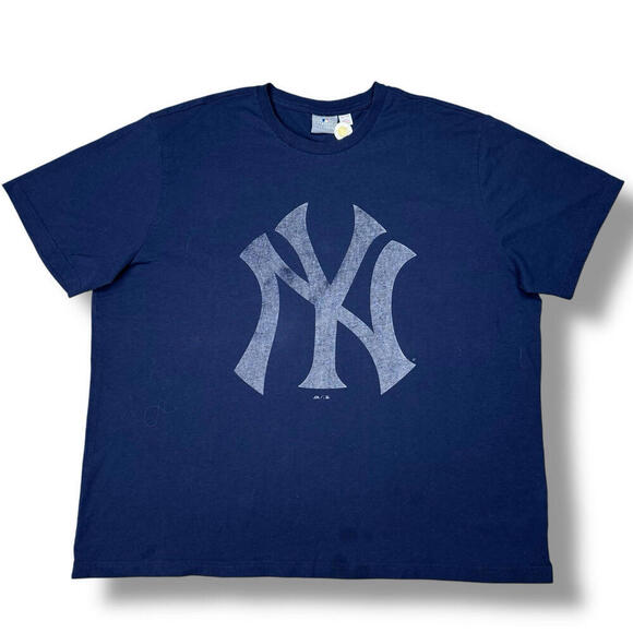 MLB New York Yankees T-Shirt Navy Blue XXL Official Genuine Merchandise Big Logo - Picture 1 of 7